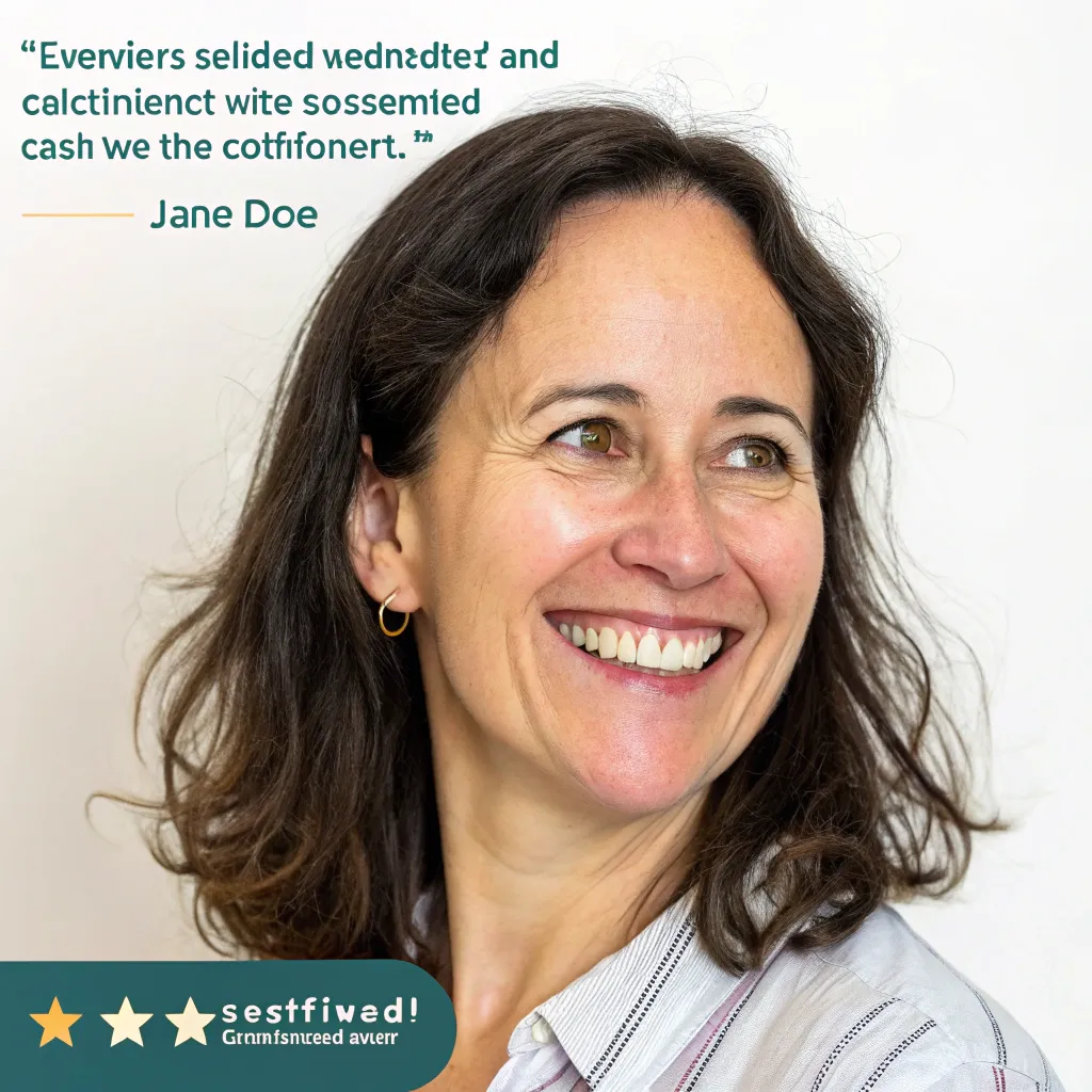 Portrait of Jane Doe, a satisfied customer